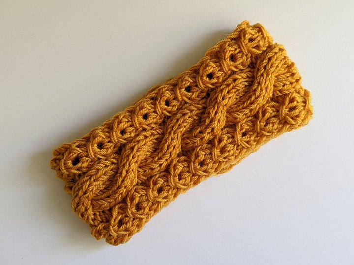 Chunky Mock Cable Knit Headband Pattern product image (2)