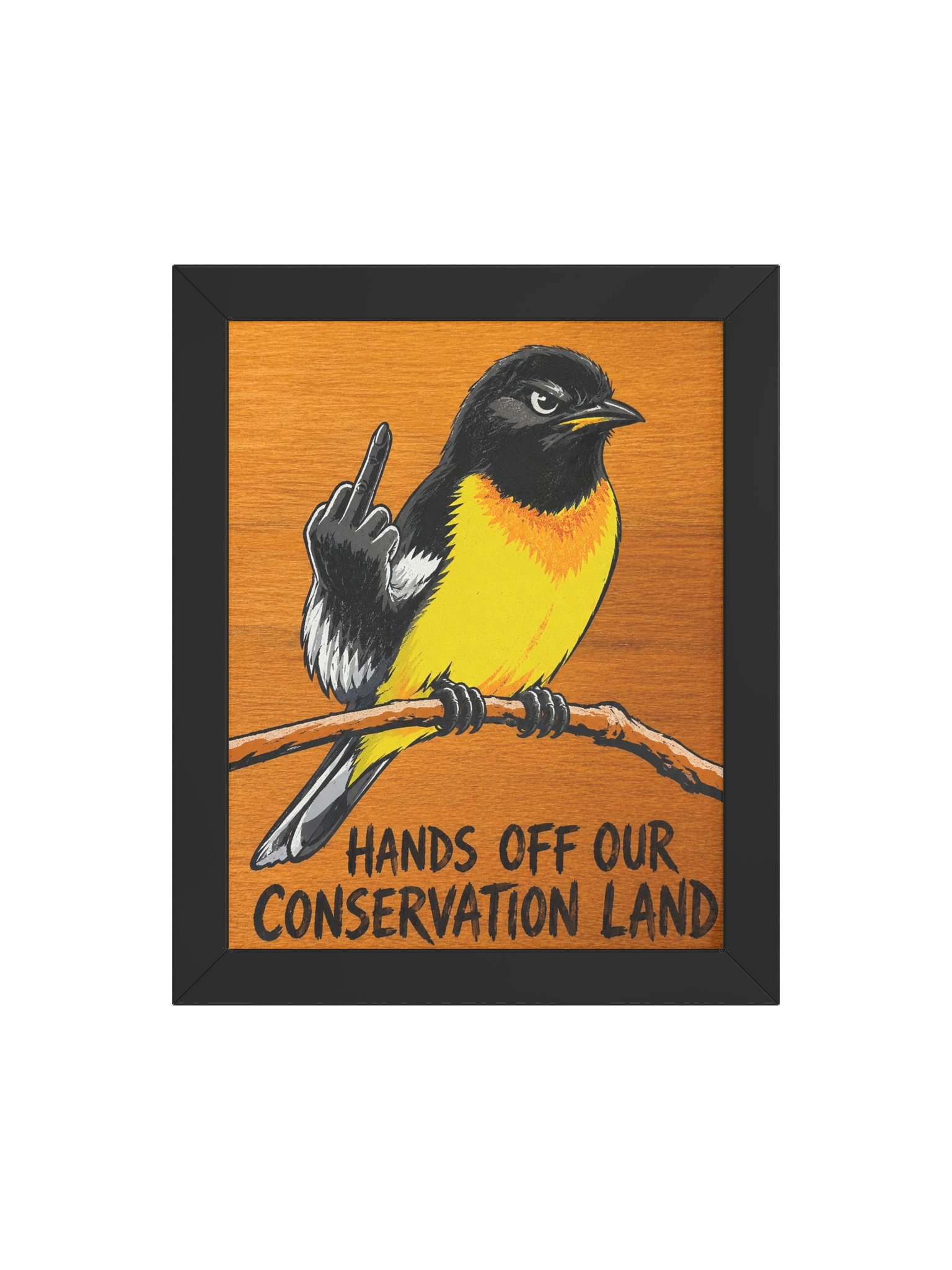 Hands off Framed Print product image (4)