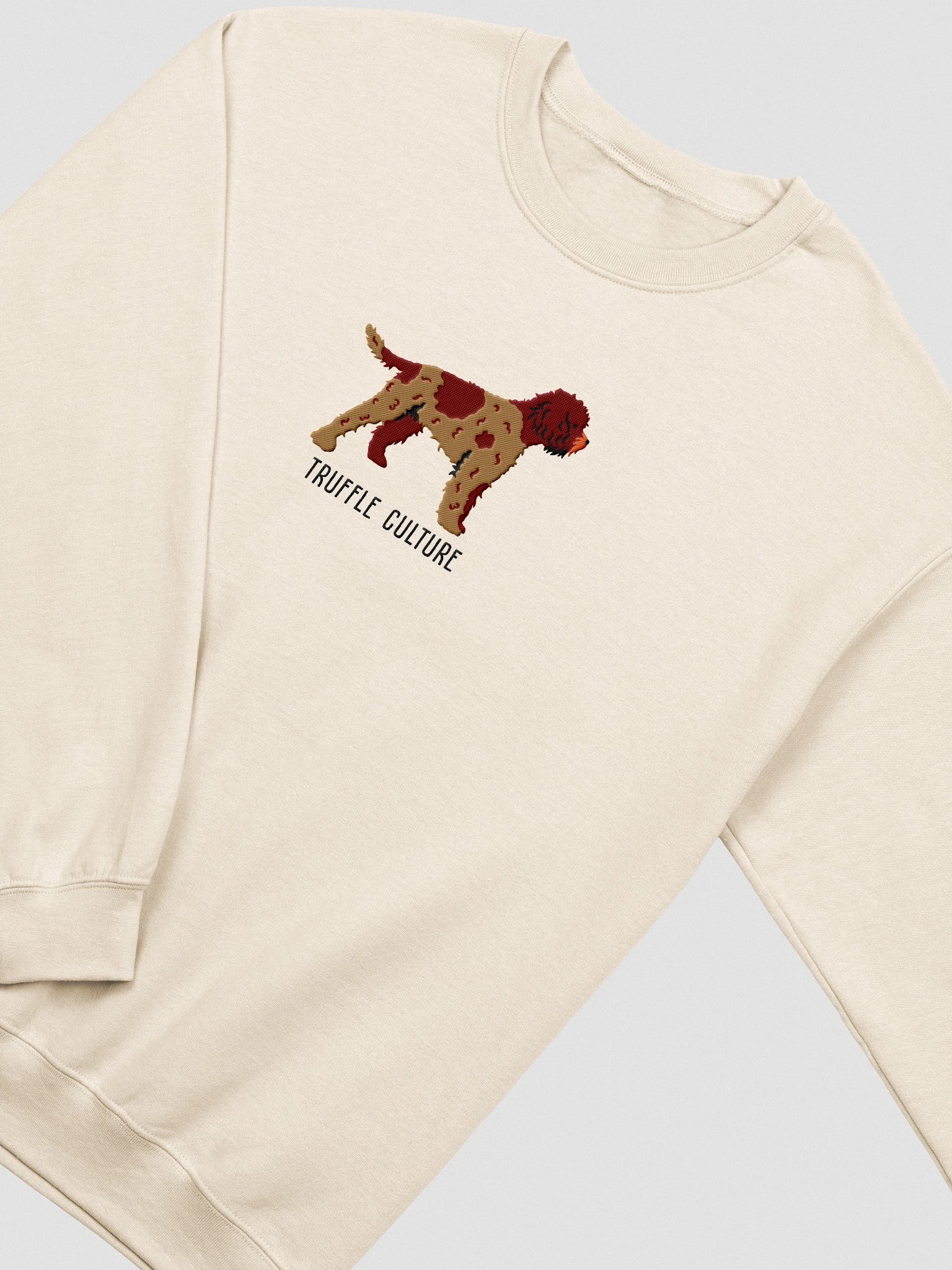 Truffle Culture Sweatshirt (Embroidered) of a Lagotto Romagnolo(Liver Roan) product image (6)