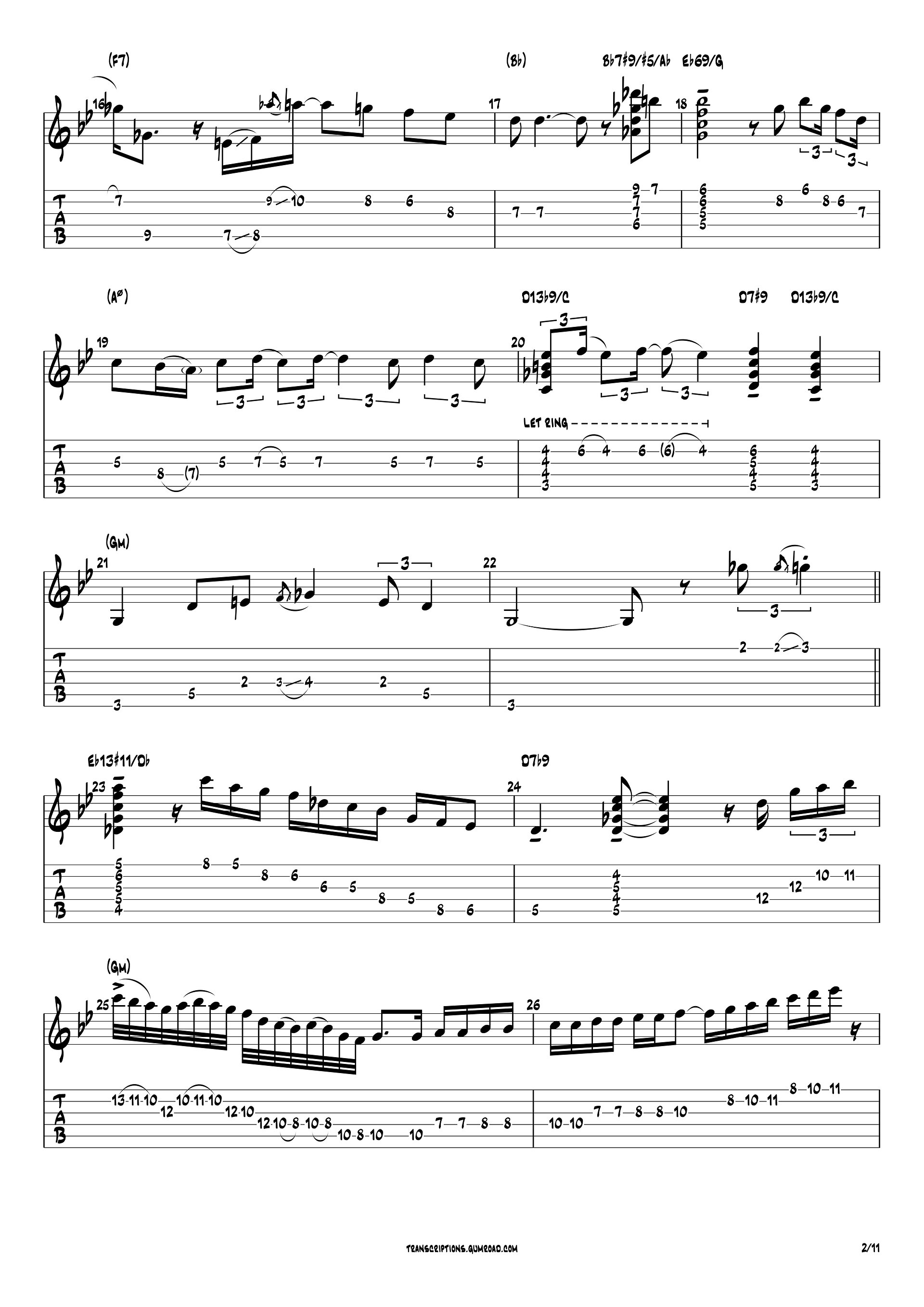(Transcription PDF) Autumn Leaves - Kenny Burrell product image (3)