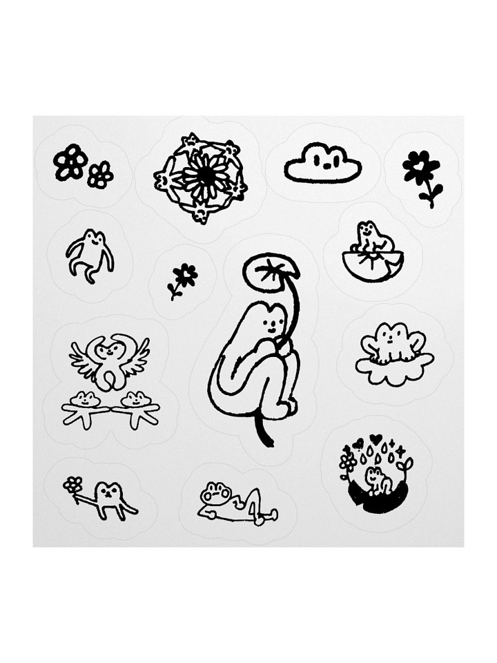 Doodle Stickers: Frogs and Flowers product image (3)