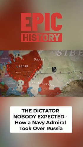 From naval officer to supreme dictator 🎖️ The rise of Admiral Kolchak is one of history's most unexpected power grabs. When r...