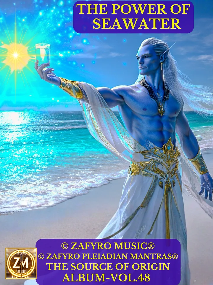 ÁLBUM - VOL. 48 (MUSIC) - THE POWER OF SEAWATER — THE SOURCE OF ORIGIN (© ZAFYRO PLEIADIAN MANTRAS®) - BINAURAL FREQUENCIES product image (1)