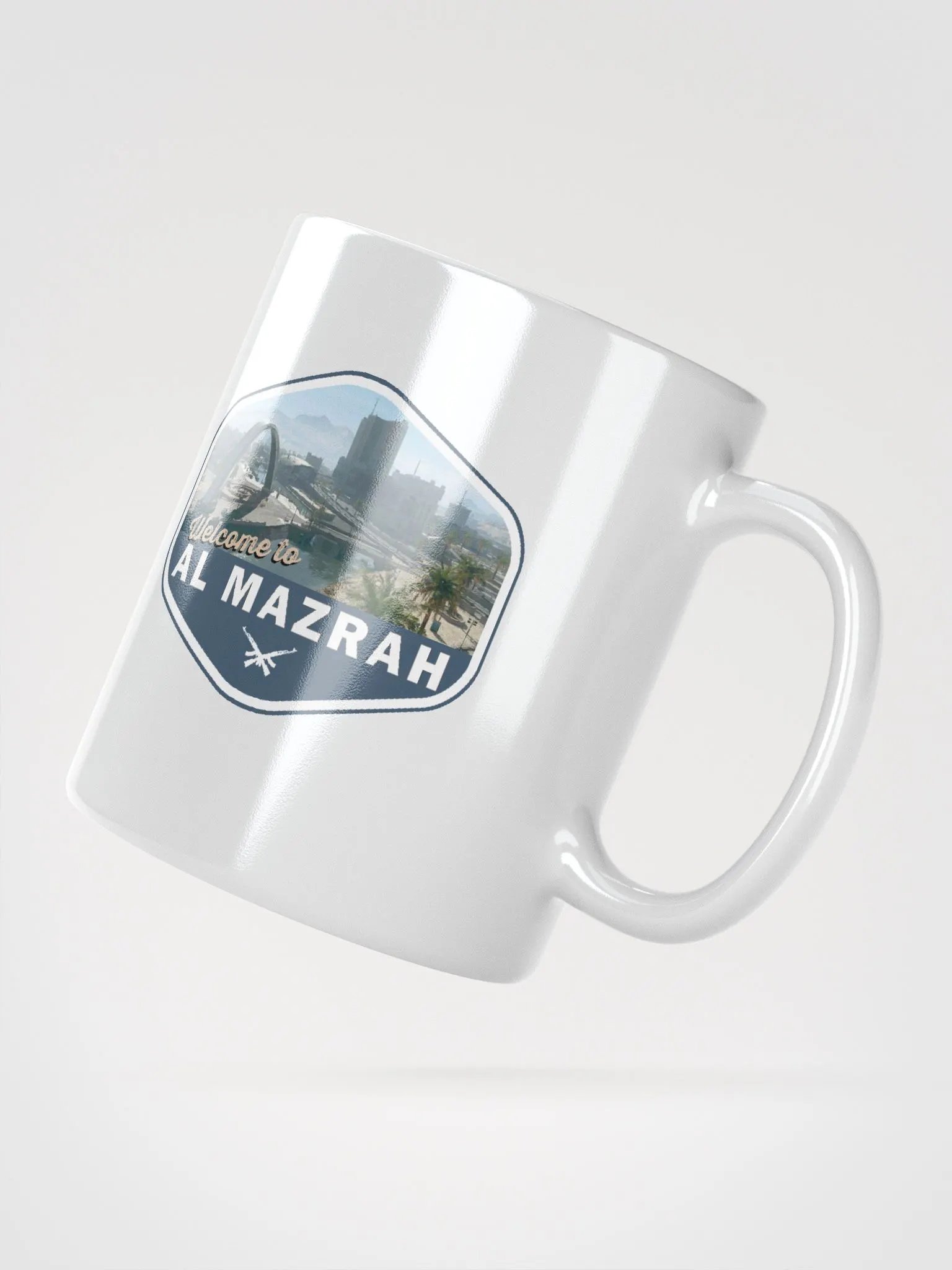 Welcome to Al Mazrah Mug, White product image (2)