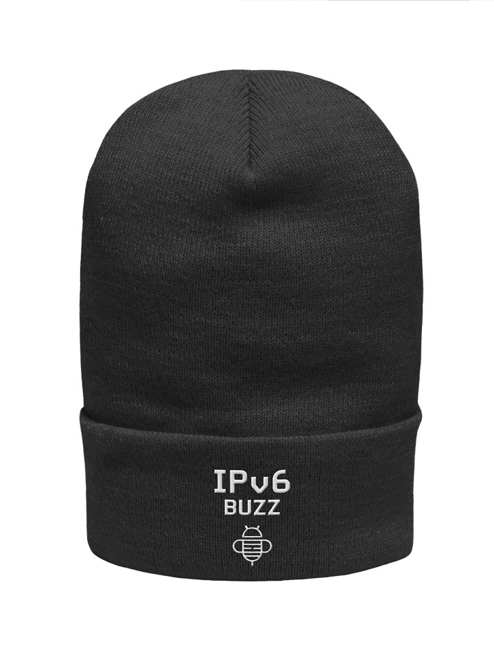 IPv6 Buzz Cuffed Beanie - White Logo product image (1)