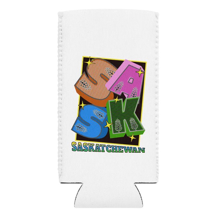 Sask Saskatchewan Block Letter Signature Can Cooler product image (2)
