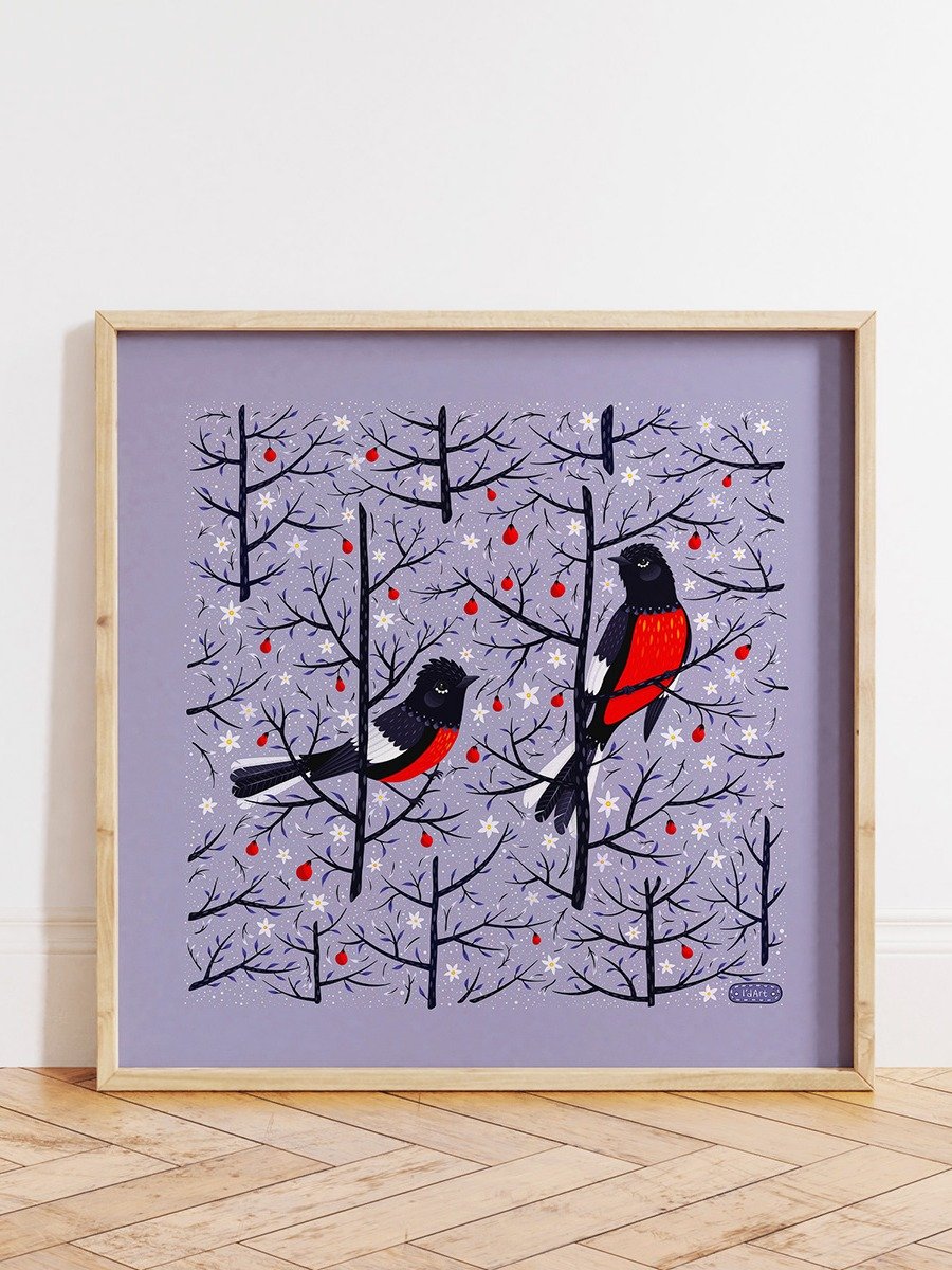 Painted Redstart - Bird Art Print product image (1)