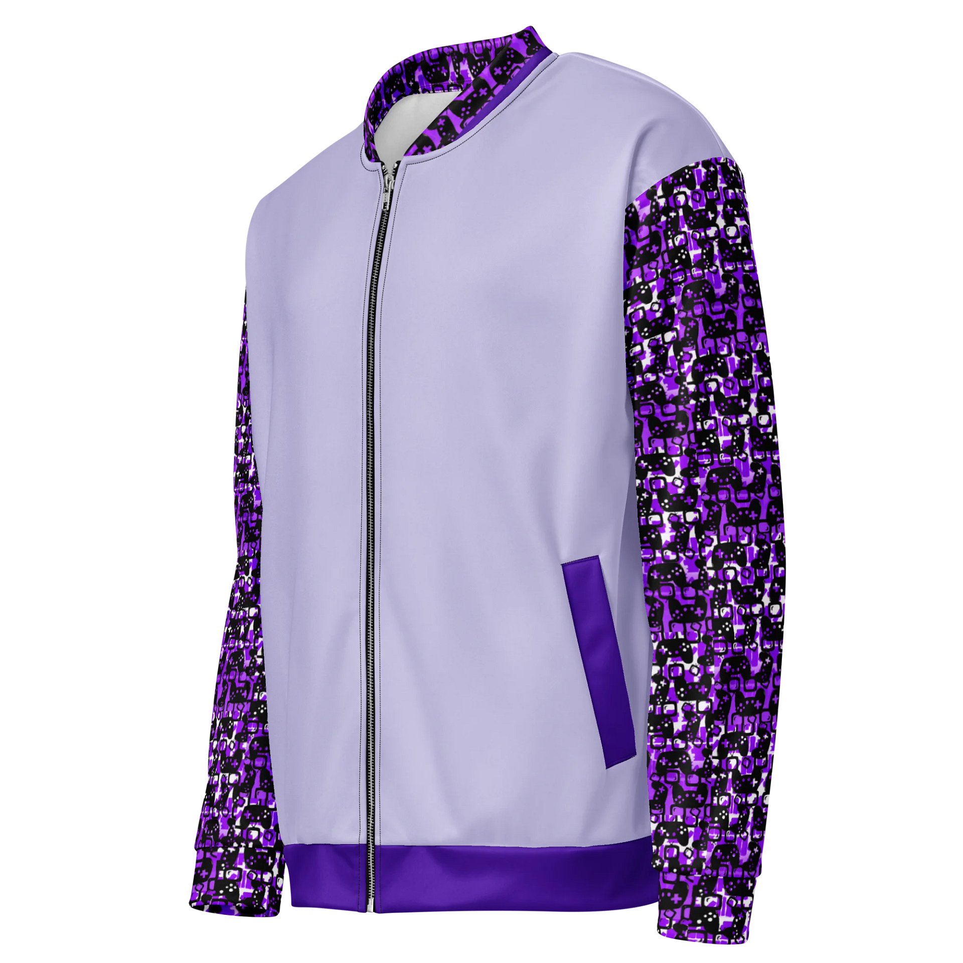 Experience Stories Unisex Bomber Jacket (Purple, Melrose, and Black) product image (3)