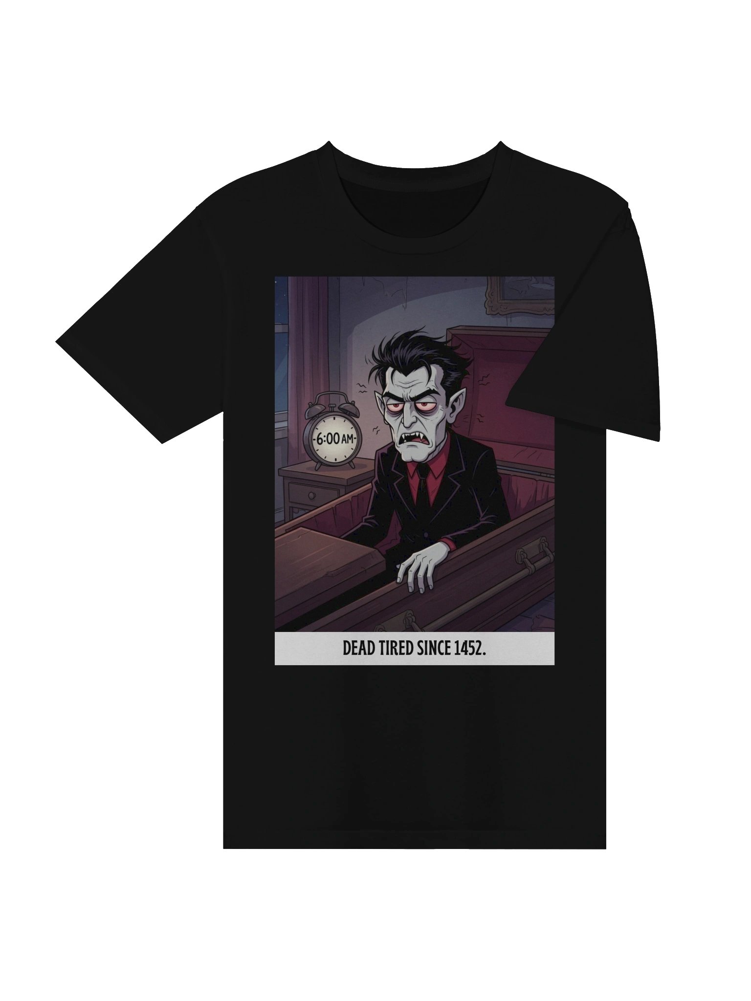 Dead Tired Since 1452 Vampire Shirt – Gothic Streetwear Apparel product image (4)