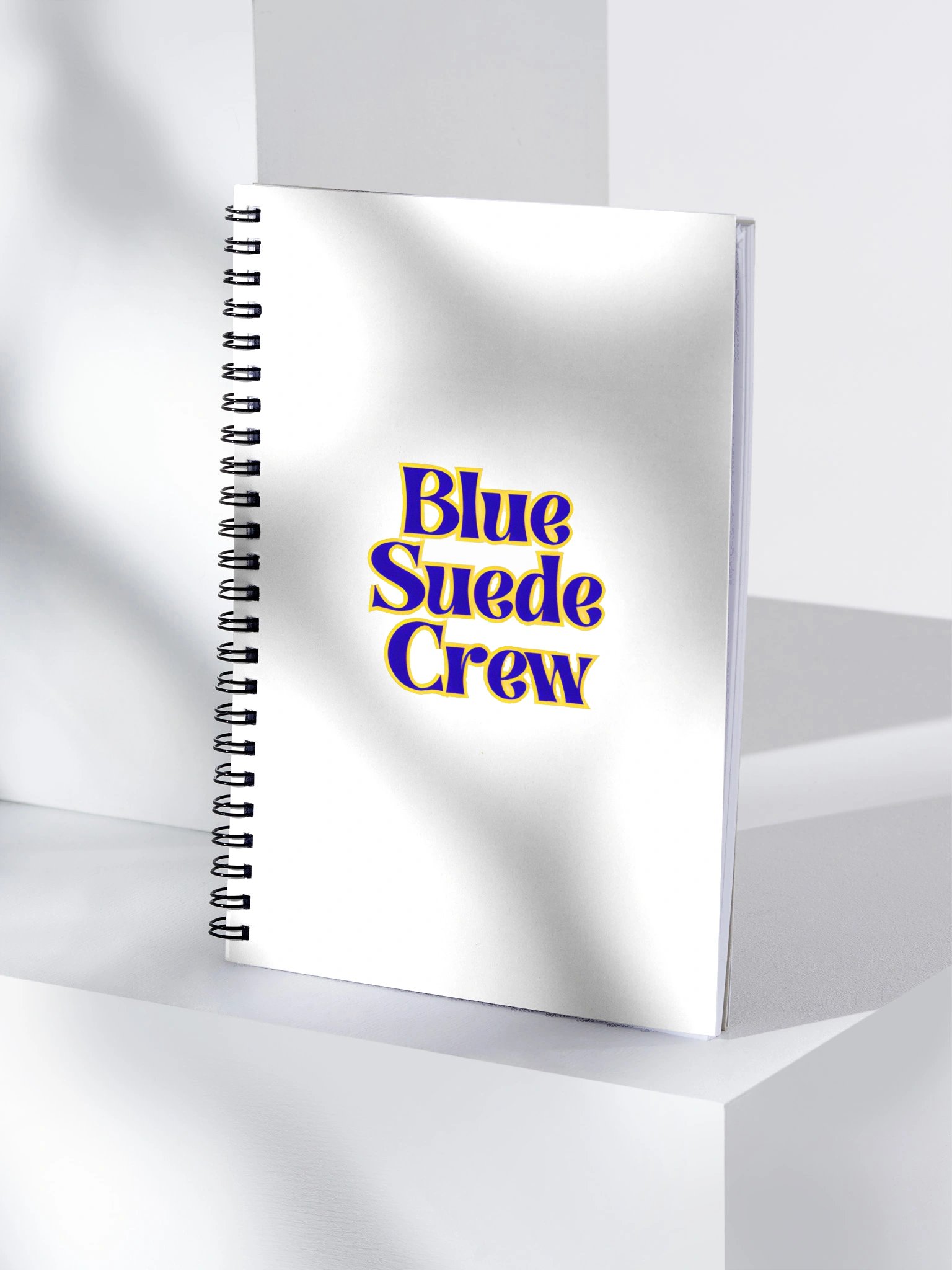 Blue Suede Crew Spiral Notebook — Retro Typography product image (4)
