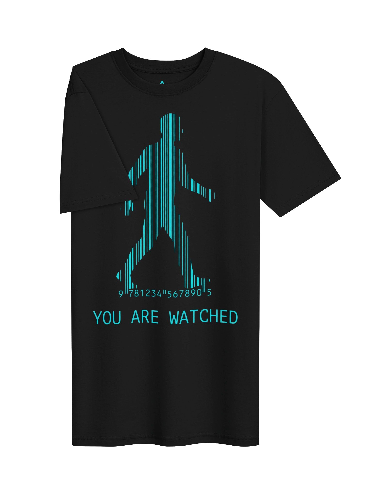 You Are Watched Glitch Tee | Cyberpunk Surveillance Tee | Heavyweight Black product image (3)