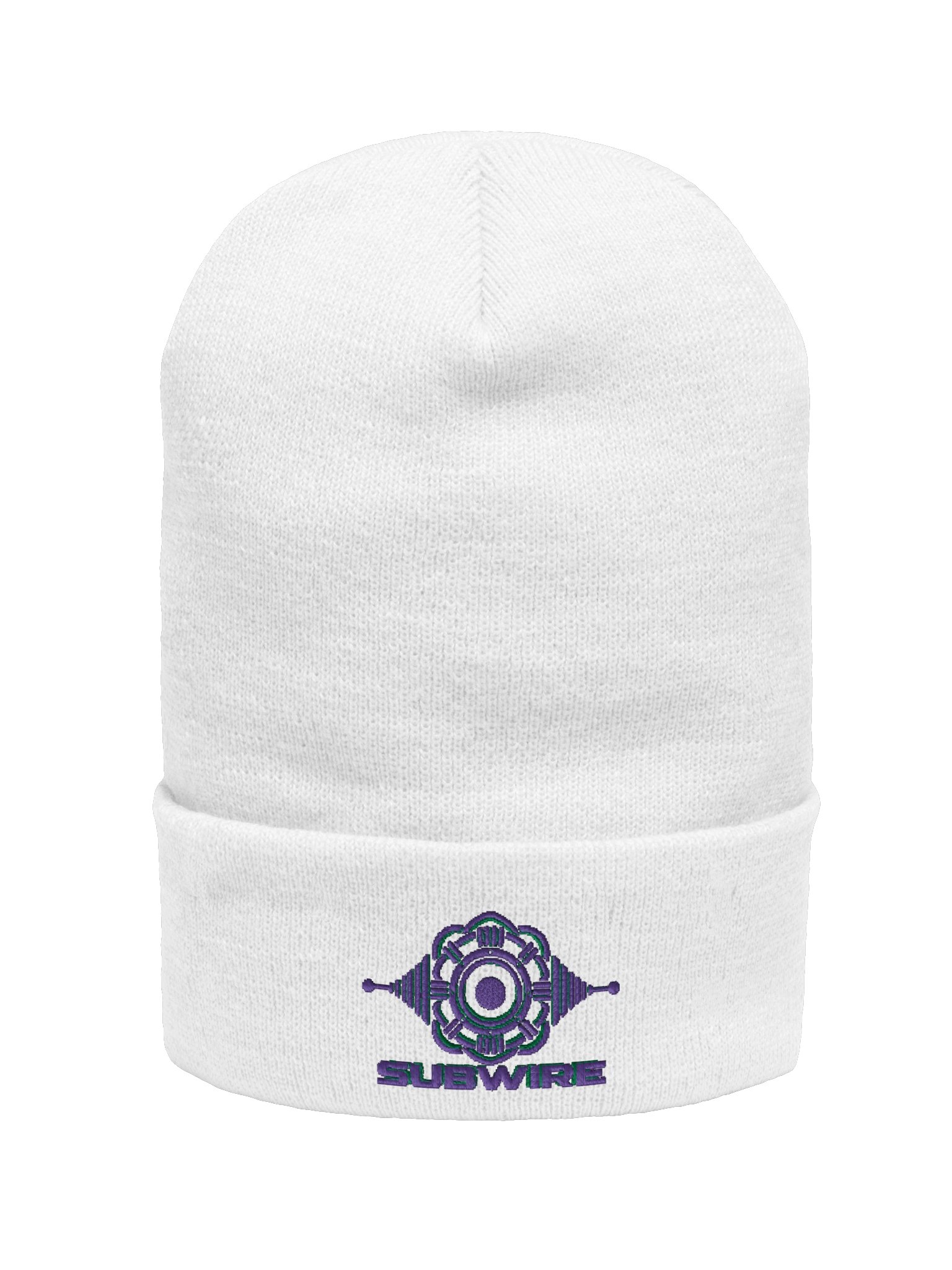 SUBWIRE Purple Logo Beanie - White product image (1)