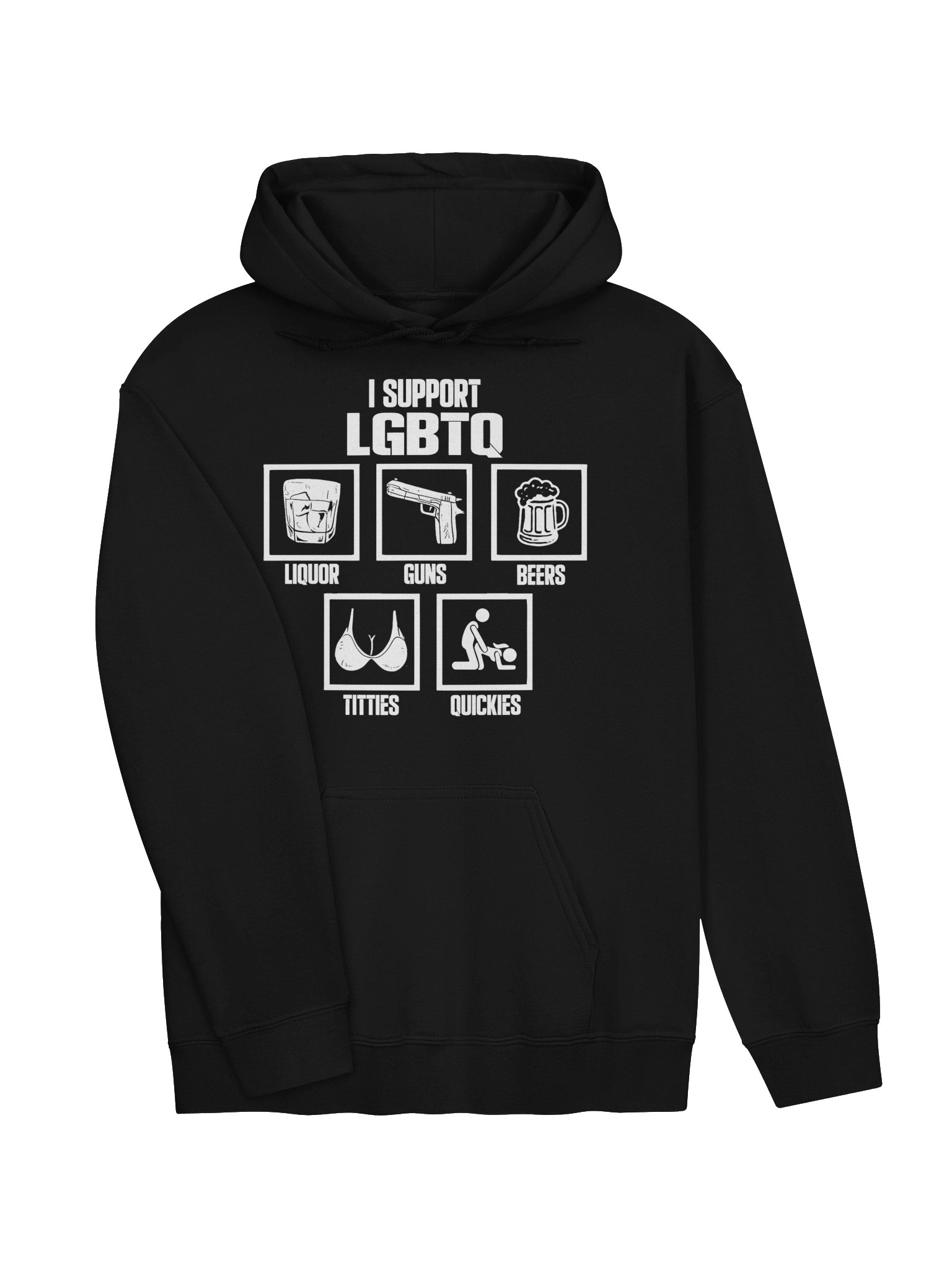 I Support LGBTQ Liquor Guns Beer Titties Quickies Hoodie product image (3)