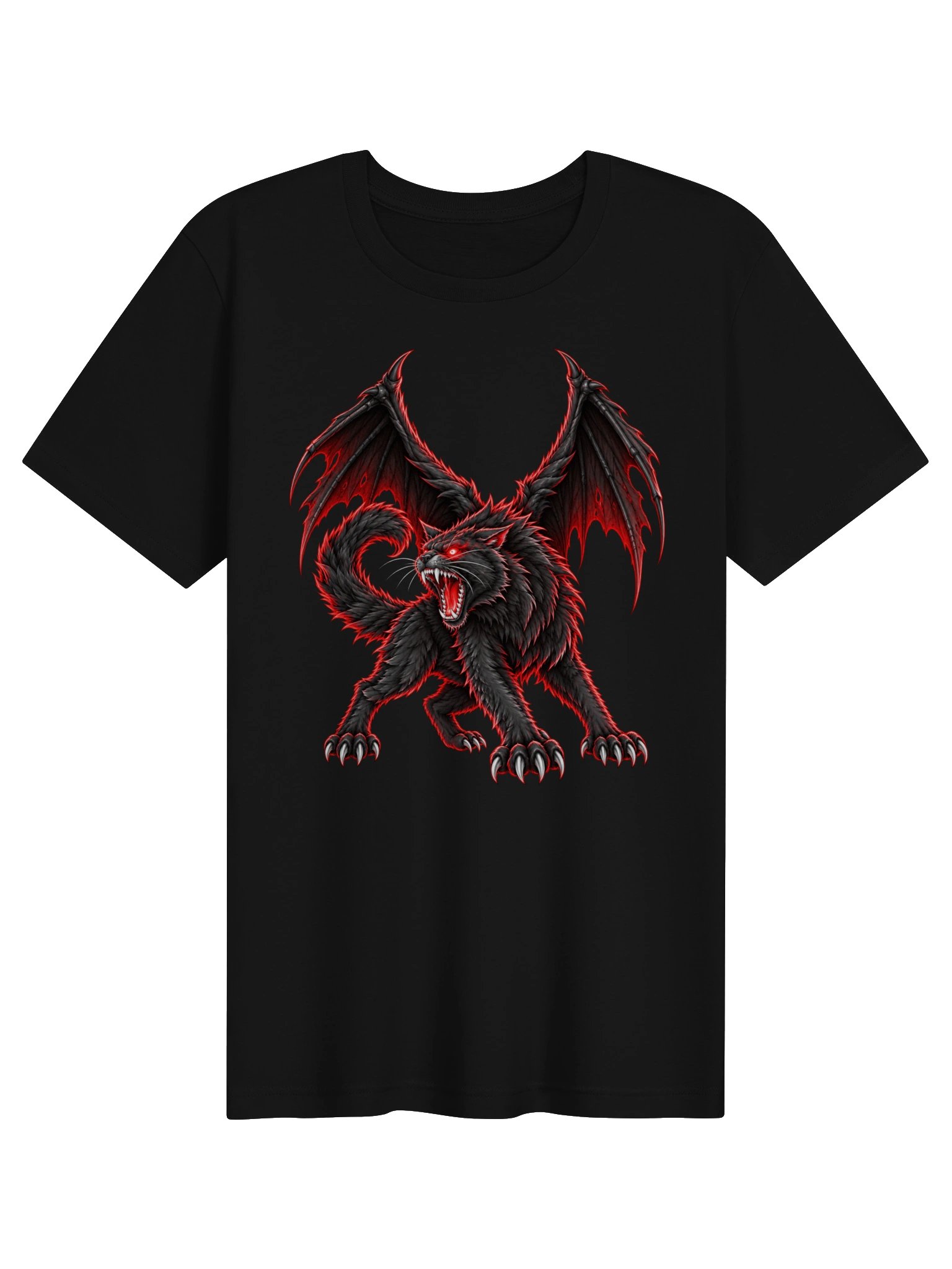 Hellfire Feline — Winged Black Cat of Halloween product image (1)