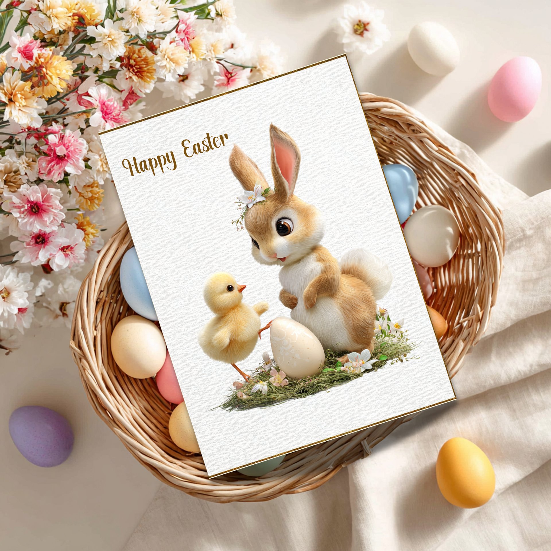 Printable Easter Card 5x7 Foldable, Grandson easter gift product image (4)
