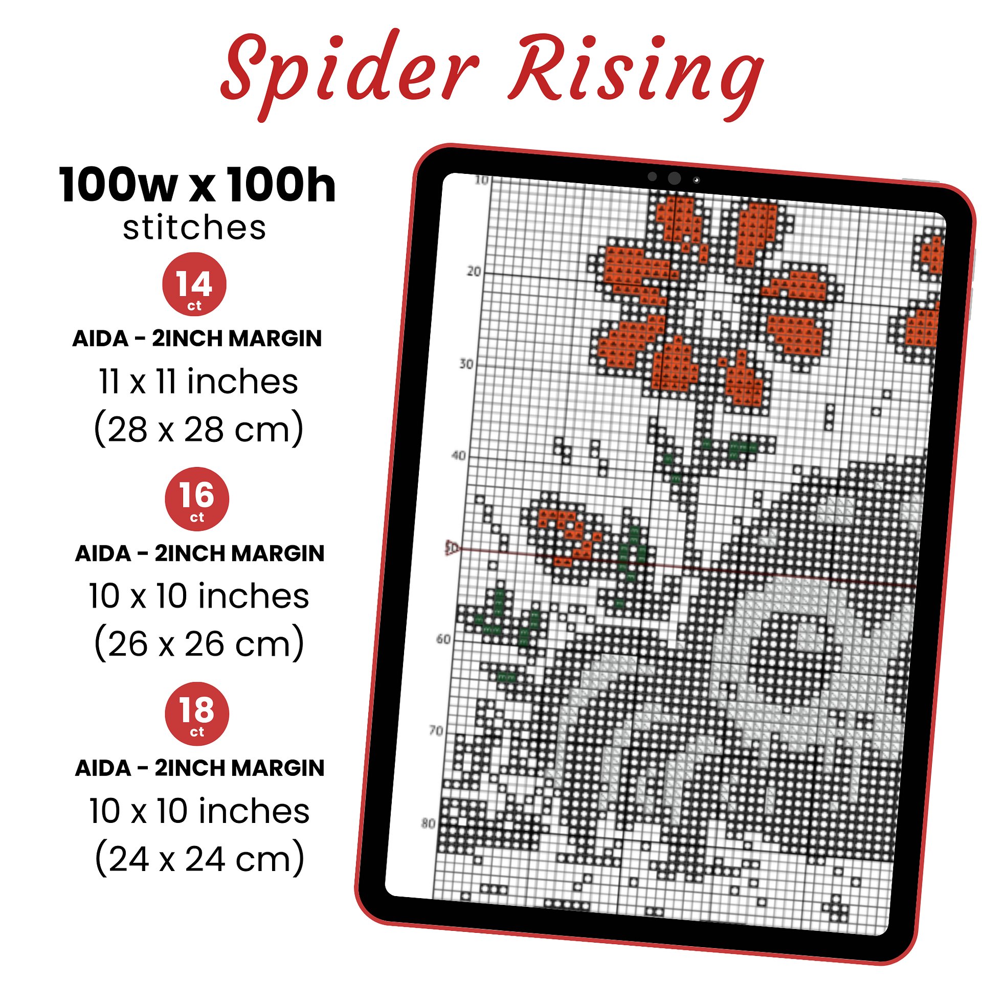 Spider Rising Cross Stitch Pattern product image (2)