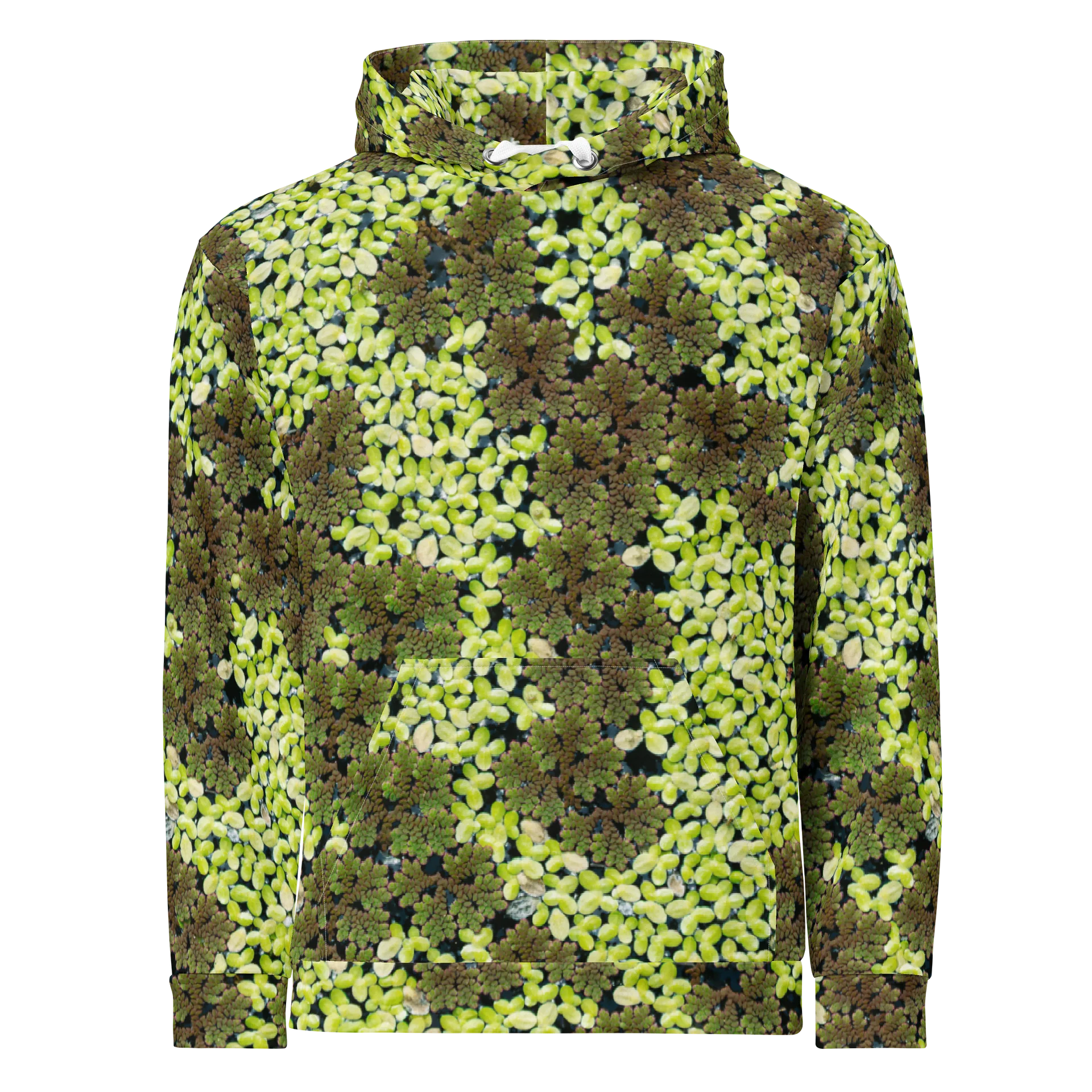 Verdant Life All-Over Print Unisex Cotton Streetwear Hoodie product image (1)