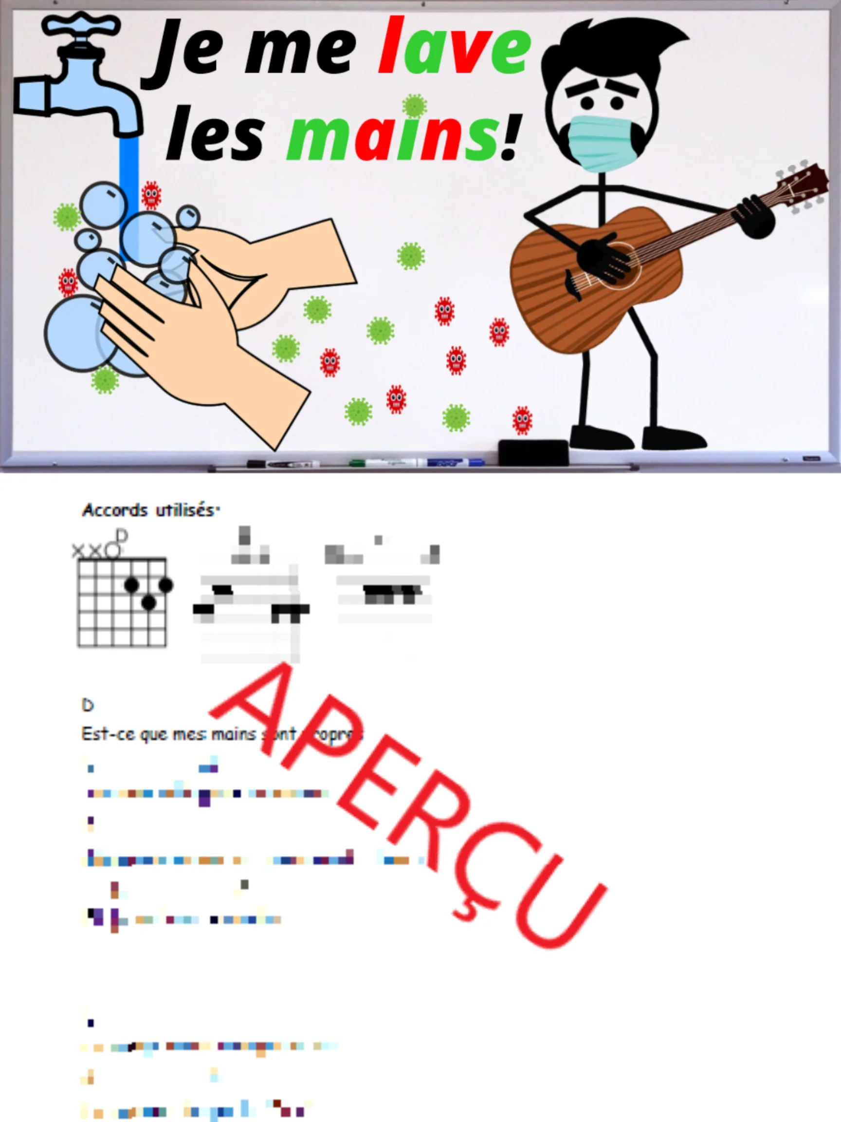 Je me lave les mains - Accords de guitare product image (1)