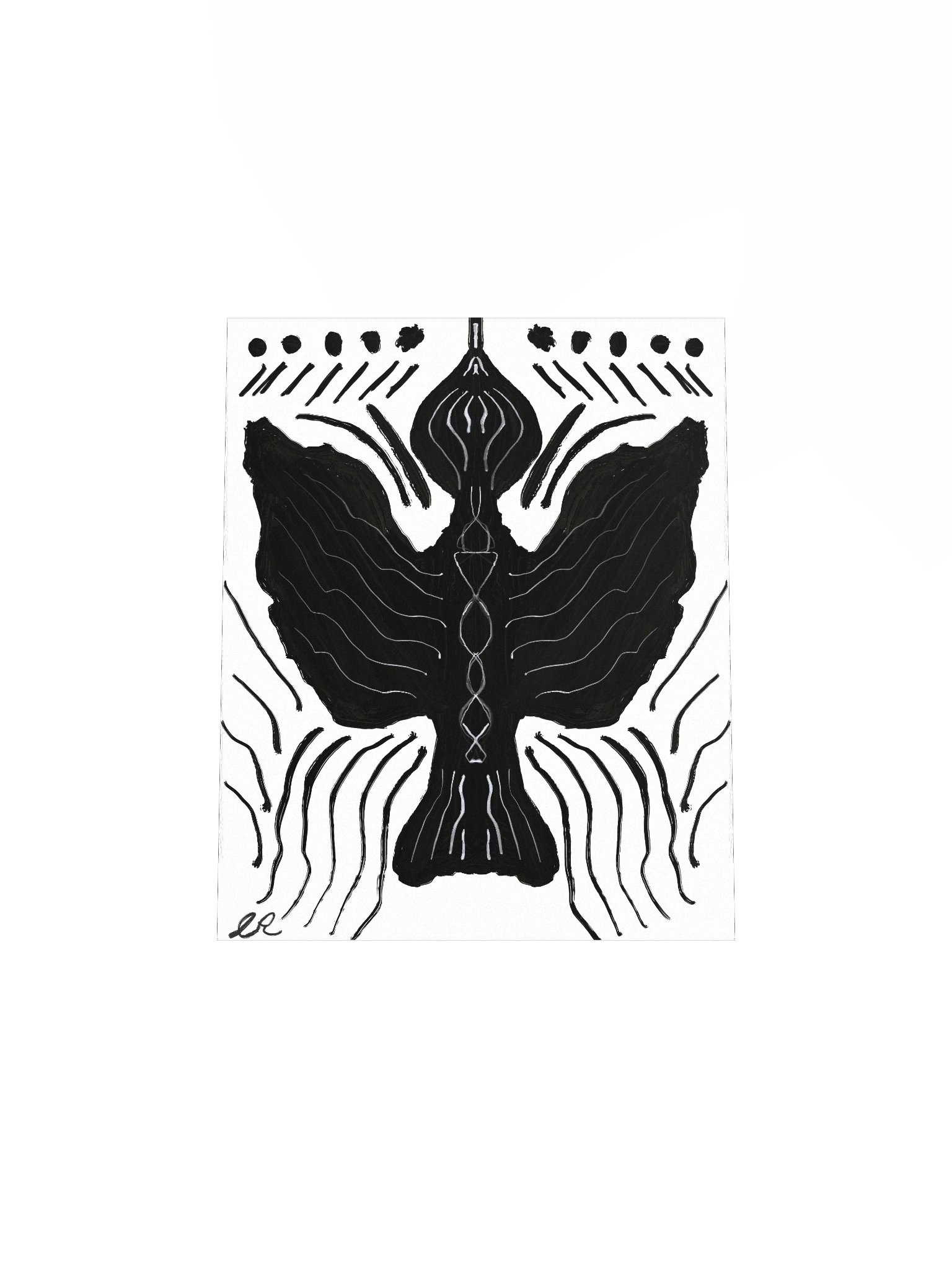 Guardian Angel Matte Poster Print/Gothic Home Decor Poster original art by Eric Ravenwolf product image (4)