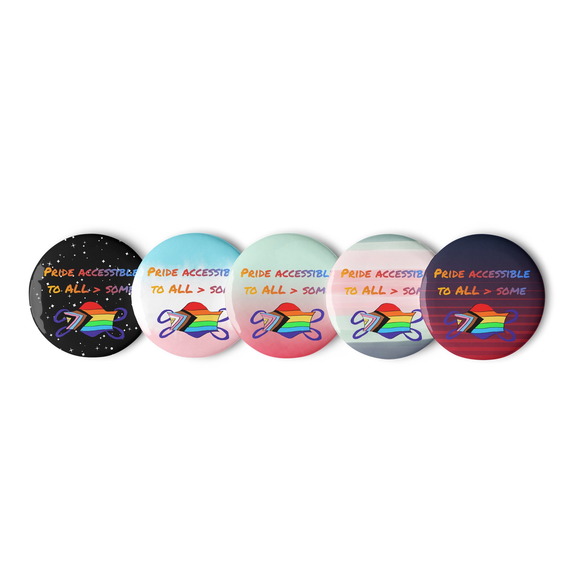 Pride Accessible To All > Some buttons 5 pack product image (1)