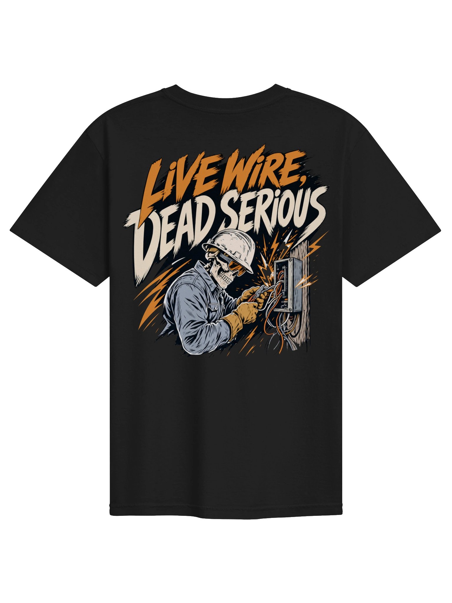 Live Wire, Dead Serious – Electrician Tee product image (15)