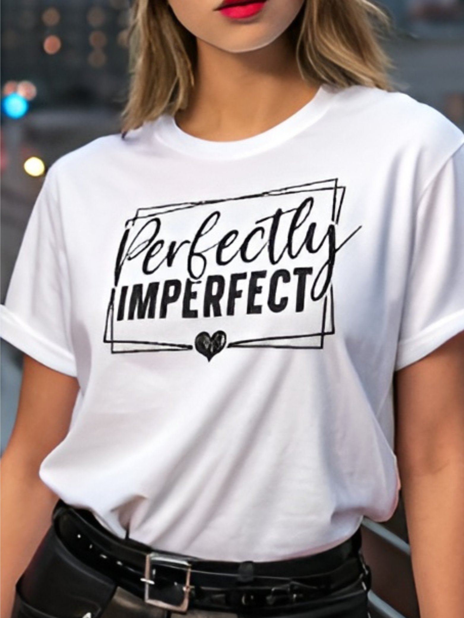 Perfectly Imperfect - Women's White T-Shirt product image (1)