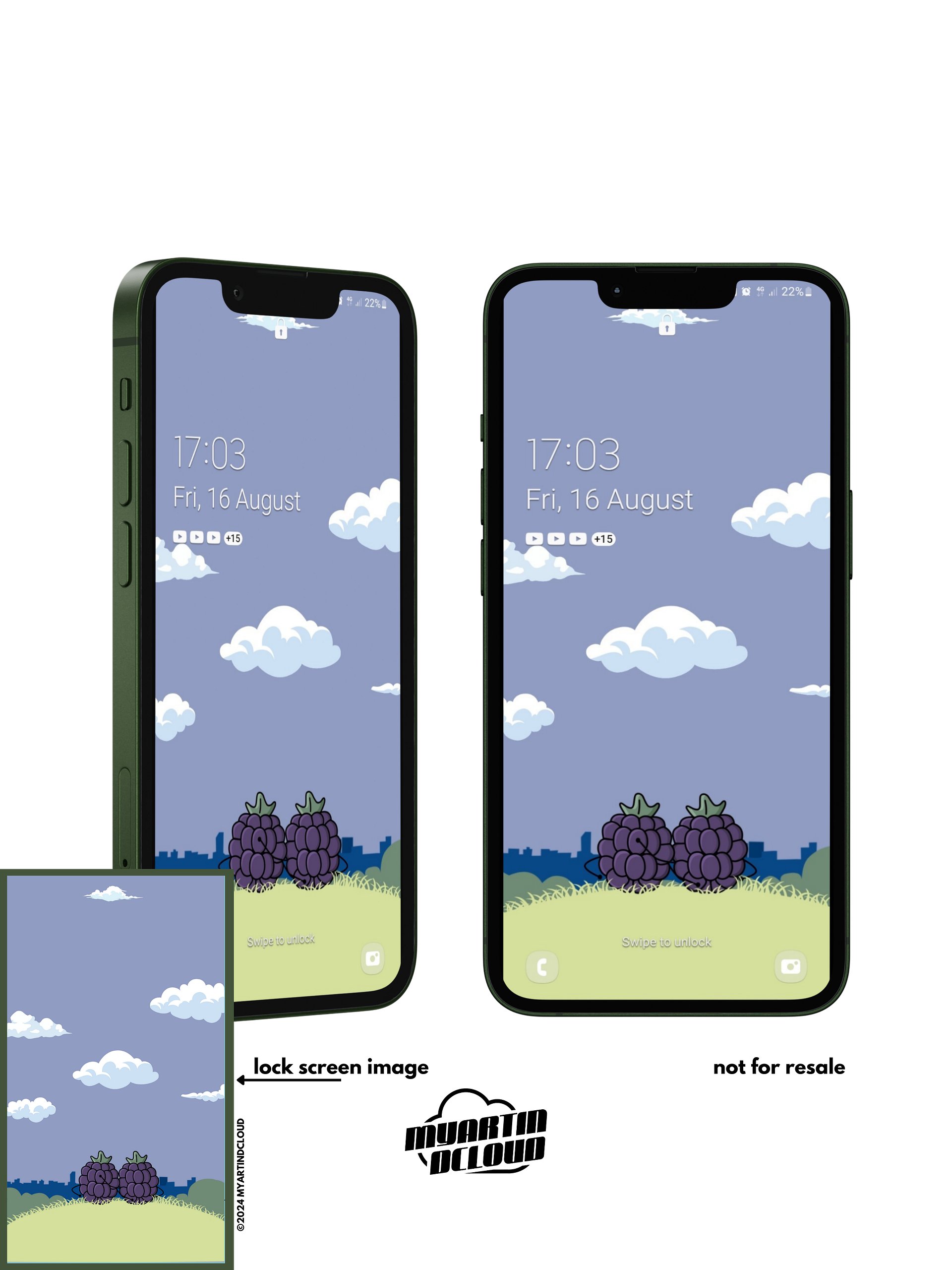 Blackberry Bliss Lock Screen Wallpaper product image (1)