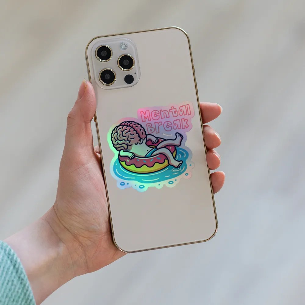 Mental Break Holographic Sticker Set product image (8)