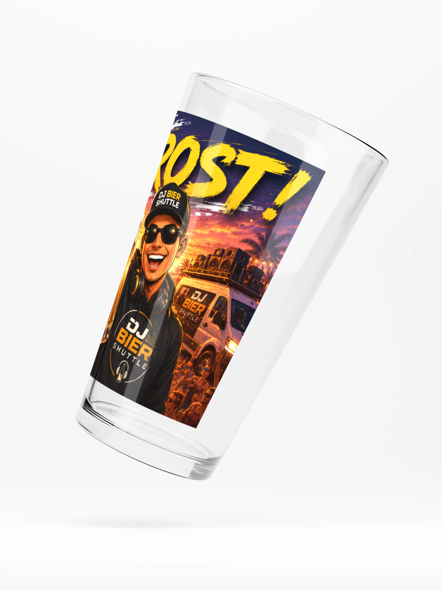 DJ Beer Shuttle beer glass "Prost" product image (5)