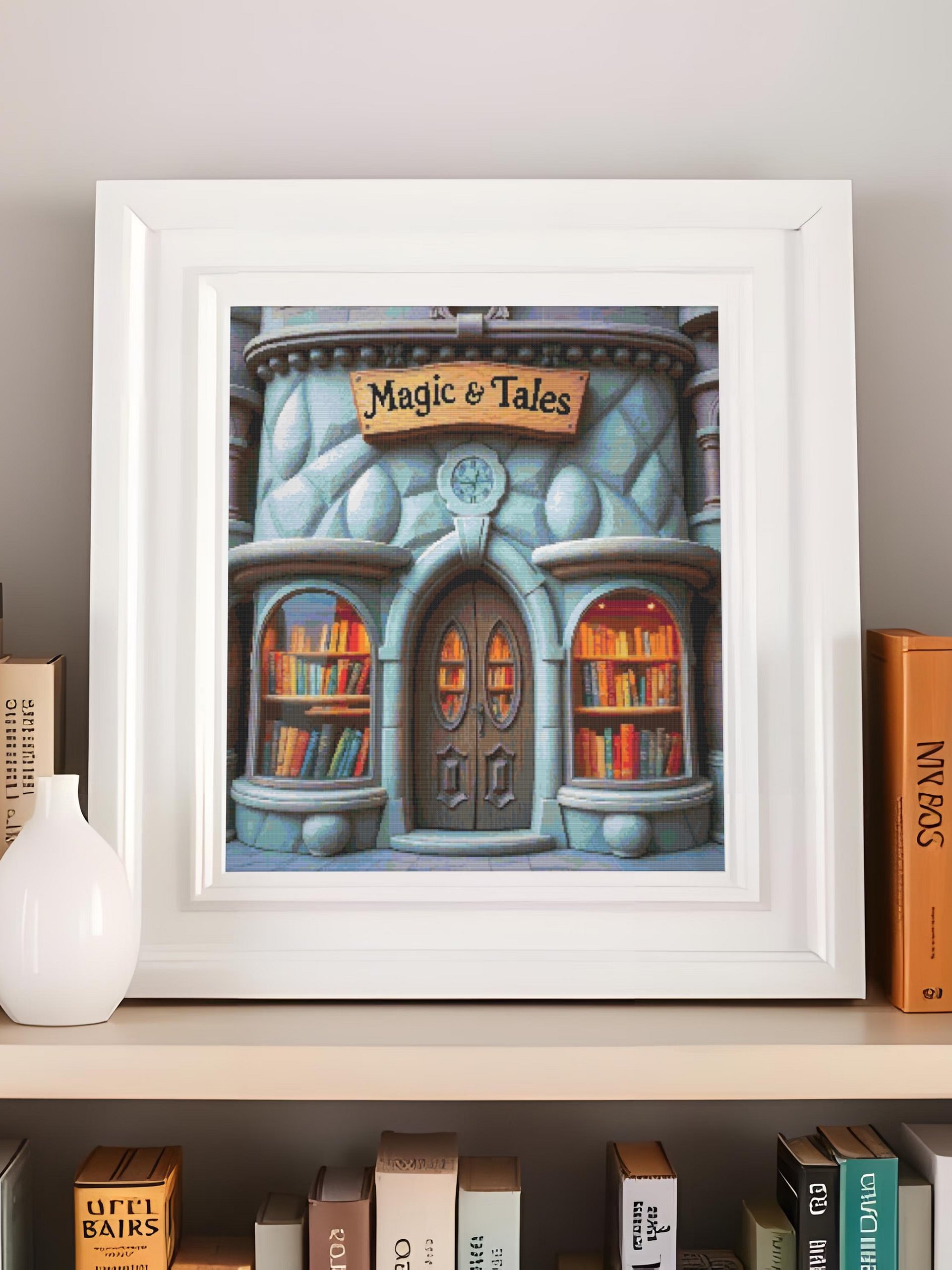 Magic And Tales Book Store Cross Stitch Pattern product image (5)