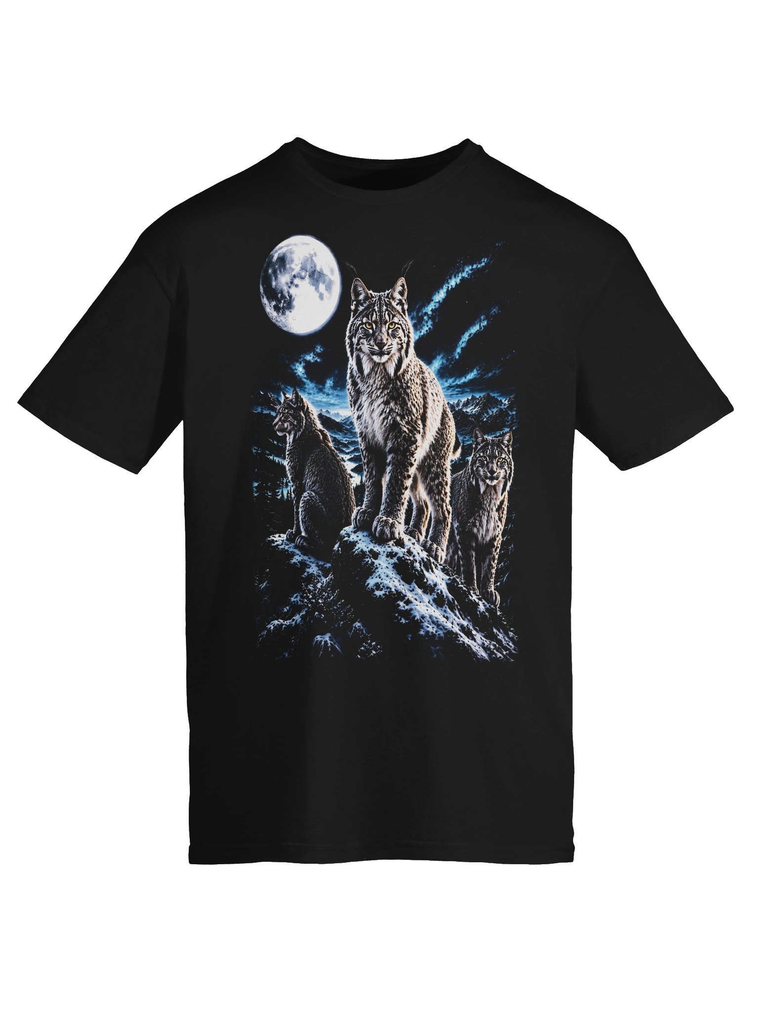 Canada Lynx Howling Moon Tshirt | Legendary Wildlife Shirt product image (5)
