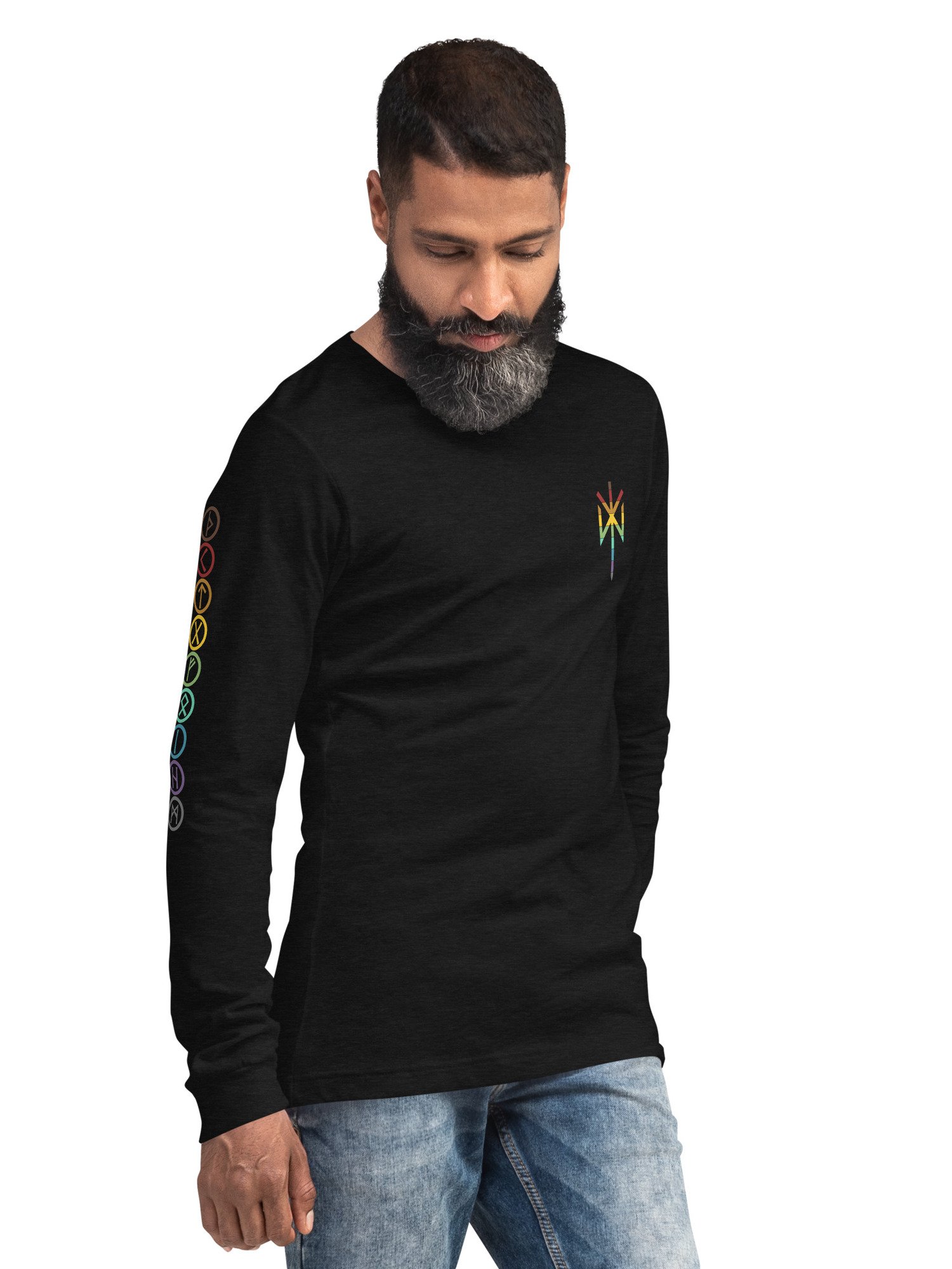9 RINGS x BIFROST BIND RUNE UNISEX LONG SLEEVE TEE product image (3)
