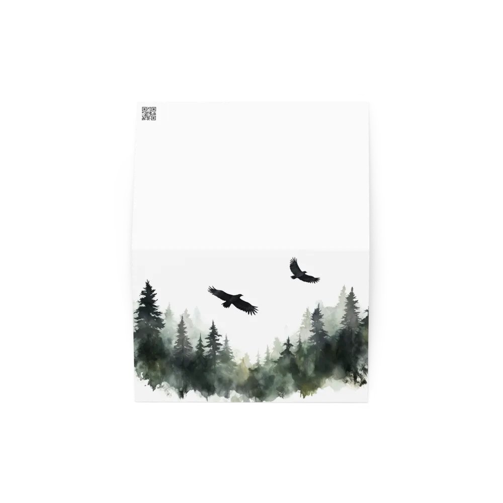 All-Occasion Greeting Card: Hovering Crows Over Spruce Forest product image (2)