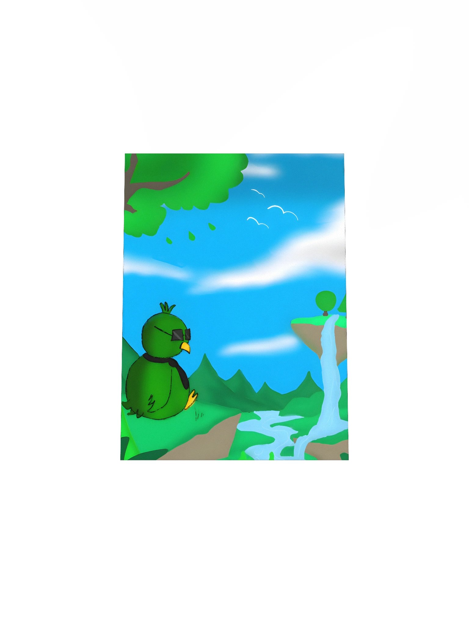 Anna the Parrot Birdscape Waterfall Poster product image (4)