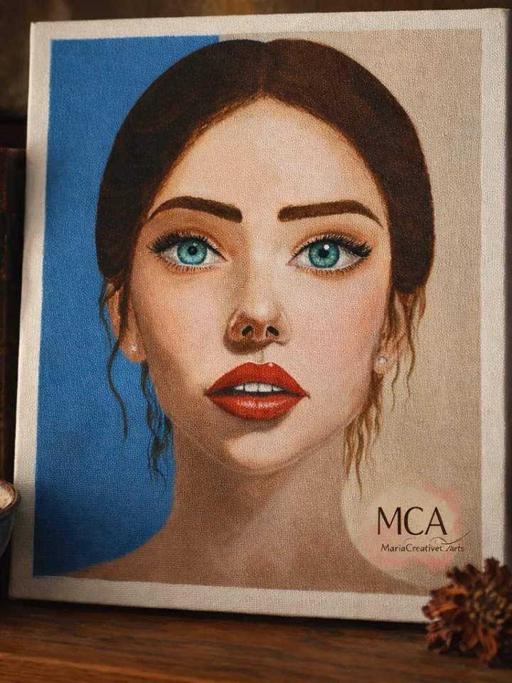She Knows | Original Acrylic Portrait Painting product image (1)