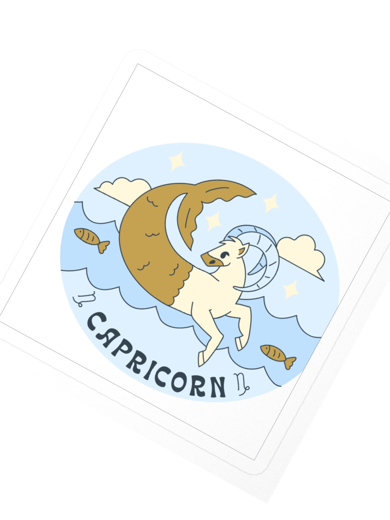 Capricorn Zodiac Sticker — Mythical Sea-Goat Design product image (2)