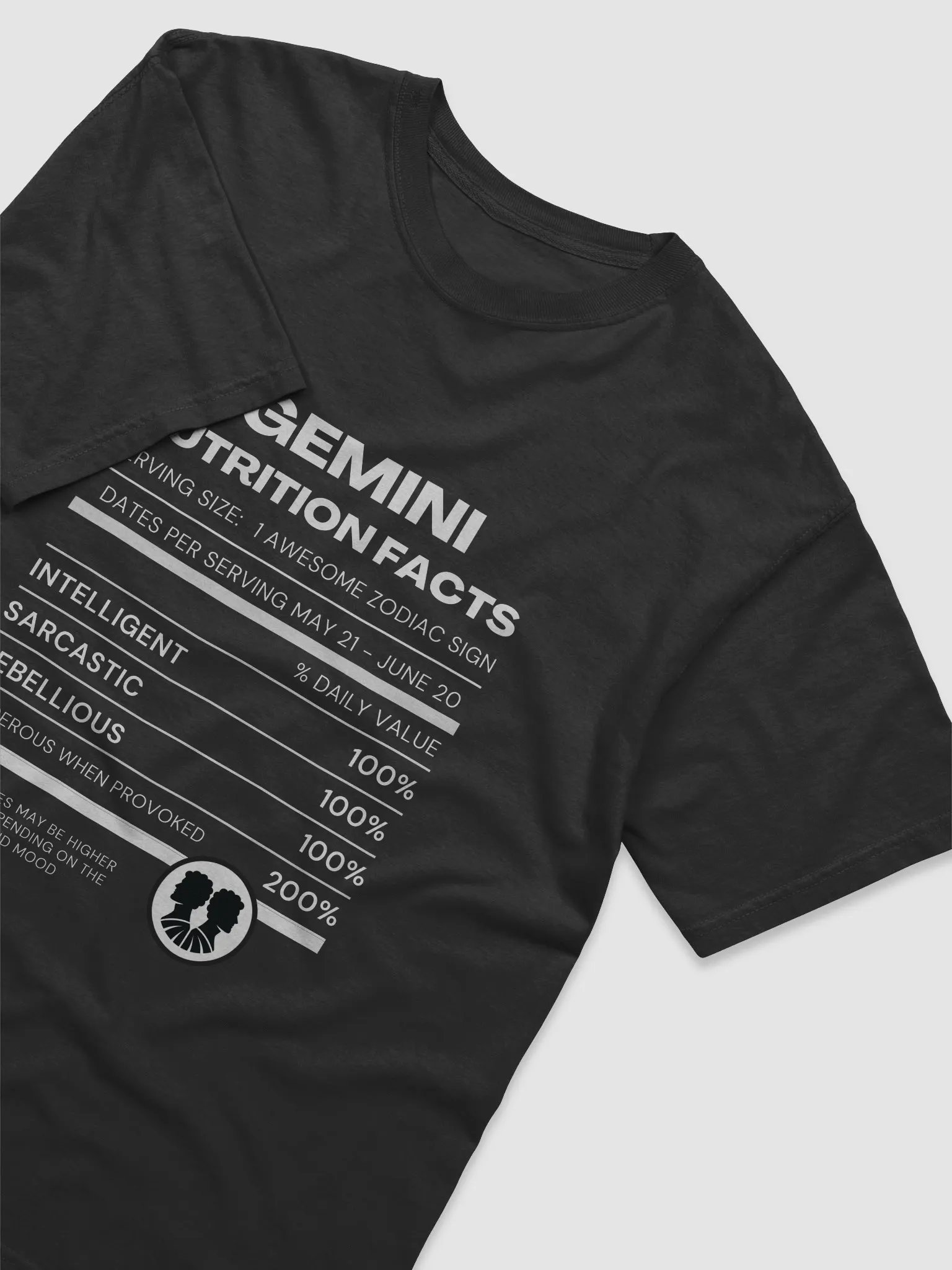 Gemini Nutrition Facts T-Shirt product image (4)