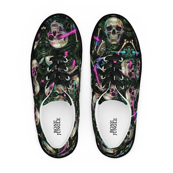 Neon Bone Jungle Lace-Up Canvas Shoes product image (1)