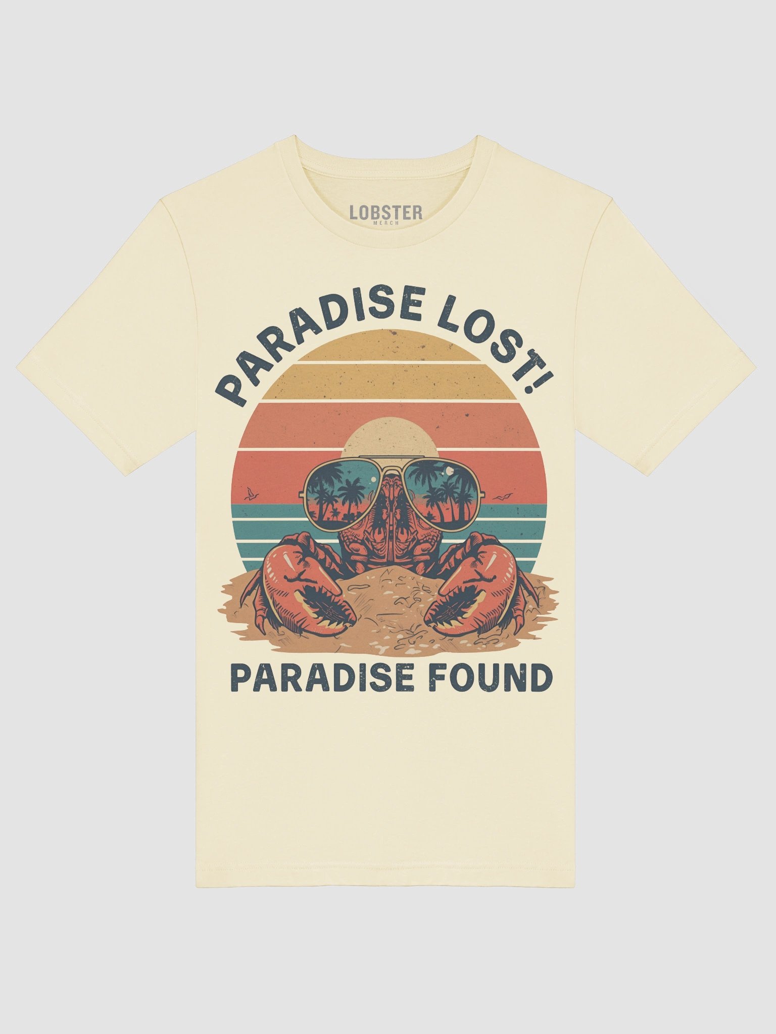 Paradise Found T-Shirt | Retro Lobster Beach Tee product image (7)