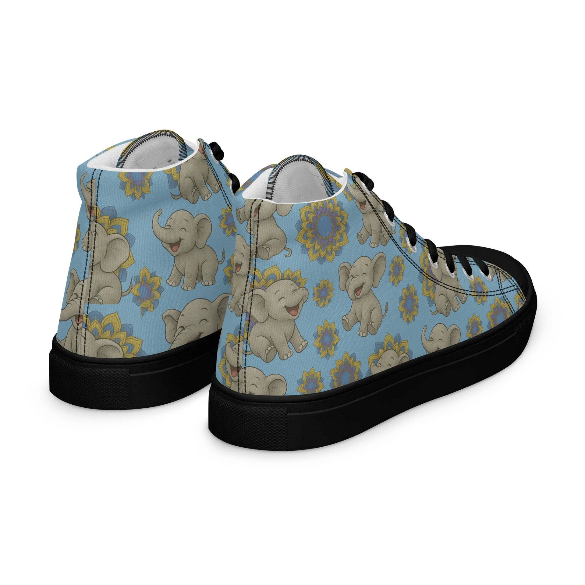 Cheerful Elephant Bliss High Tops product image (7)