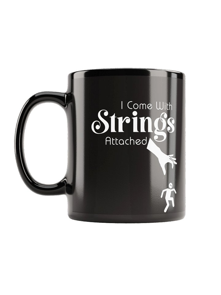 Strings Attached Black Mug product image (1)