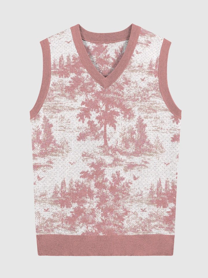 Nature's Embrace Knitted V-Neck Vest product image (1)