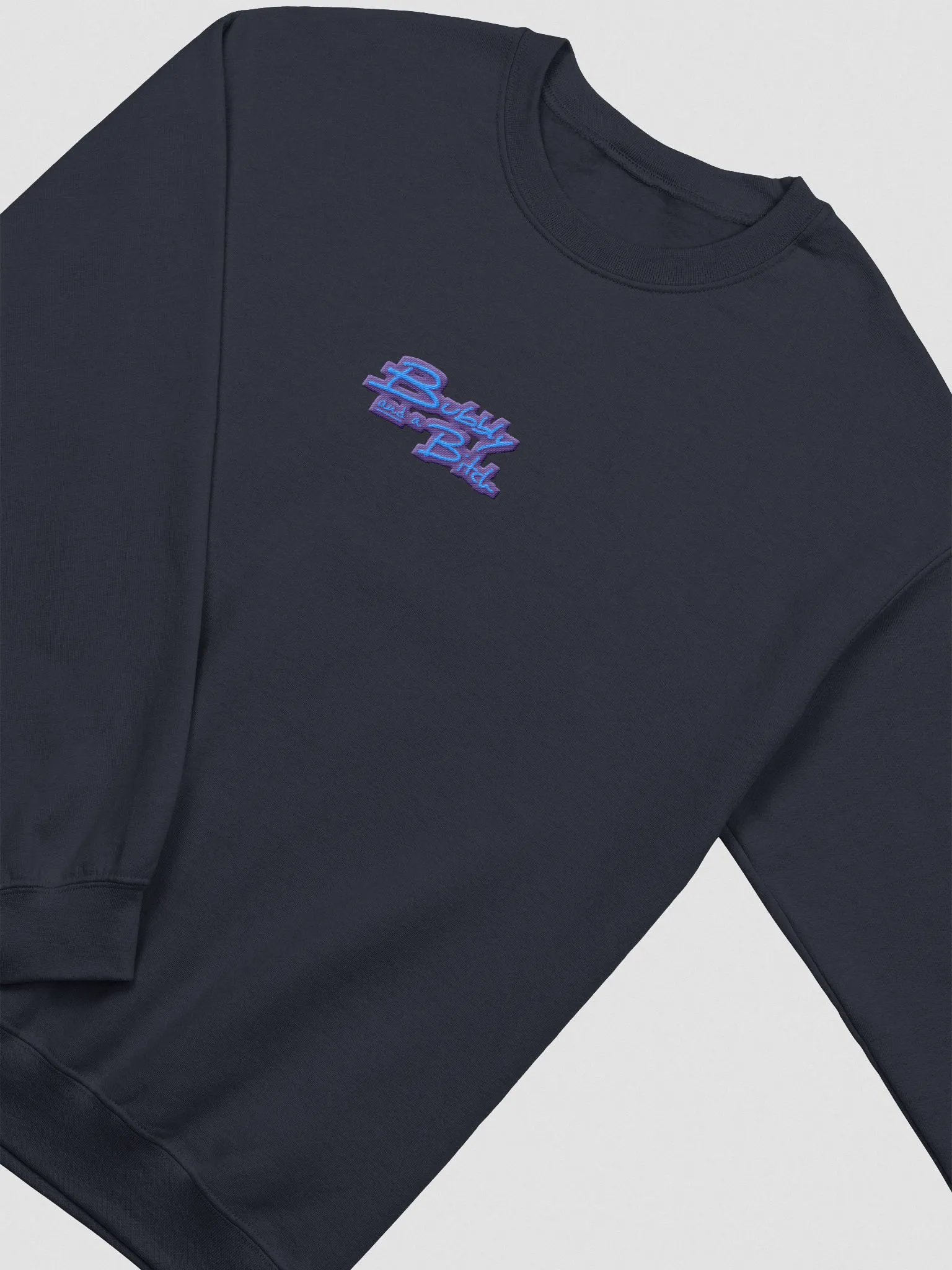 Bubbly and a B*tch embroidered crewneck (violet bubble design) product image (3)