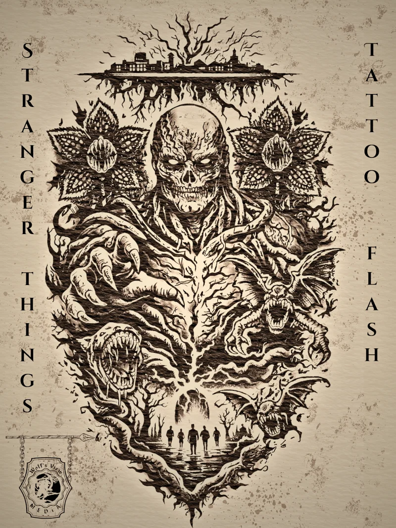 Tattoo Flash Series- Stranger Things- Poster Print product image (1)