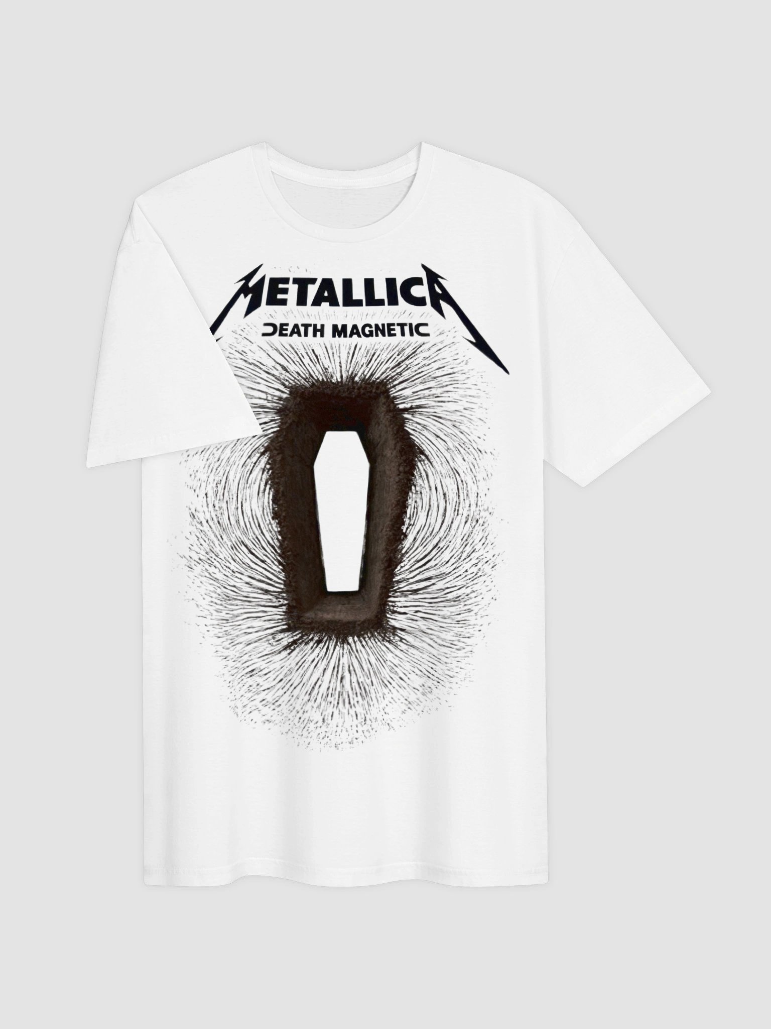 Metallica Death Magnetic T-Shirt | Coffin Magnetic Field Graphic Tee | Heavy Metal Collector Band Shirt 2008 product image (3)