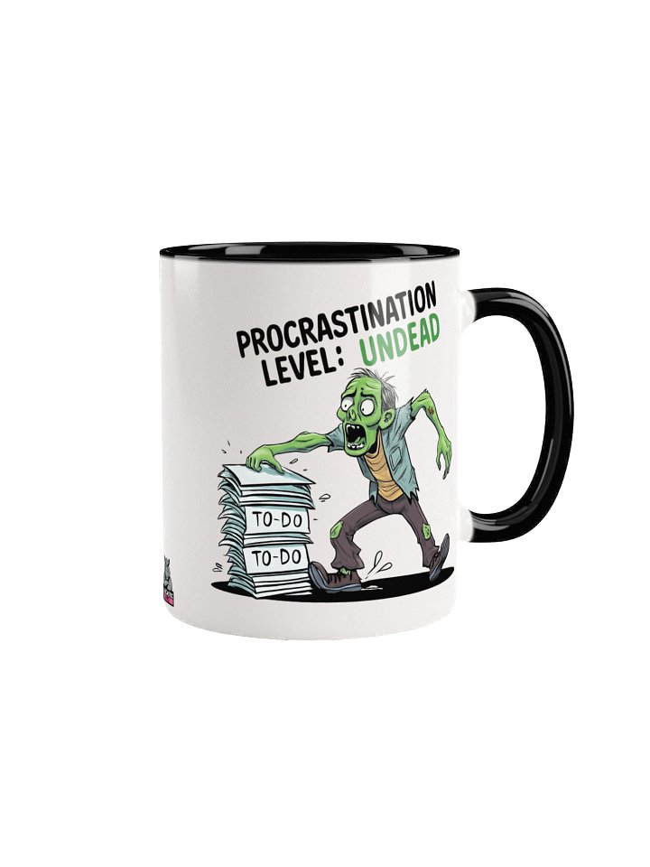 "Procrastination Level: Undead" Halloween - Zombie Mug – Funny To-Do List Graphic Mug for Chronic Procrastinators product image (2)