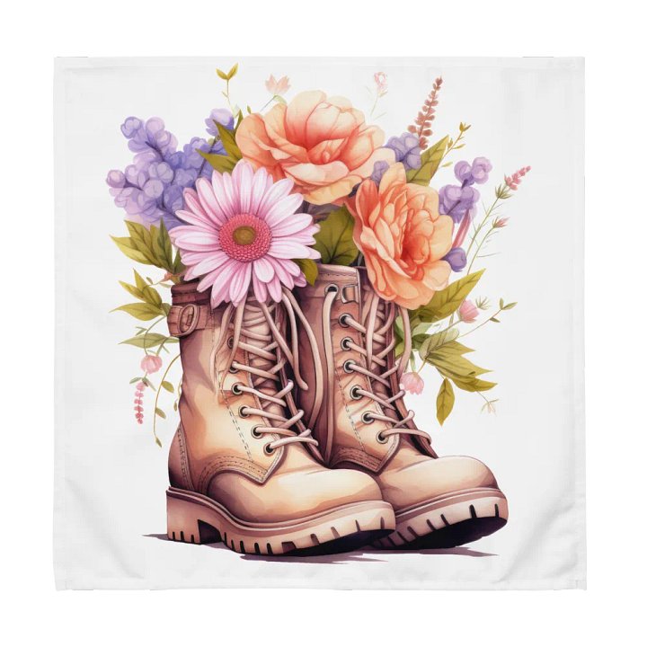Floral Rugged Boots with Bouquet Napkins (4) product image (1)