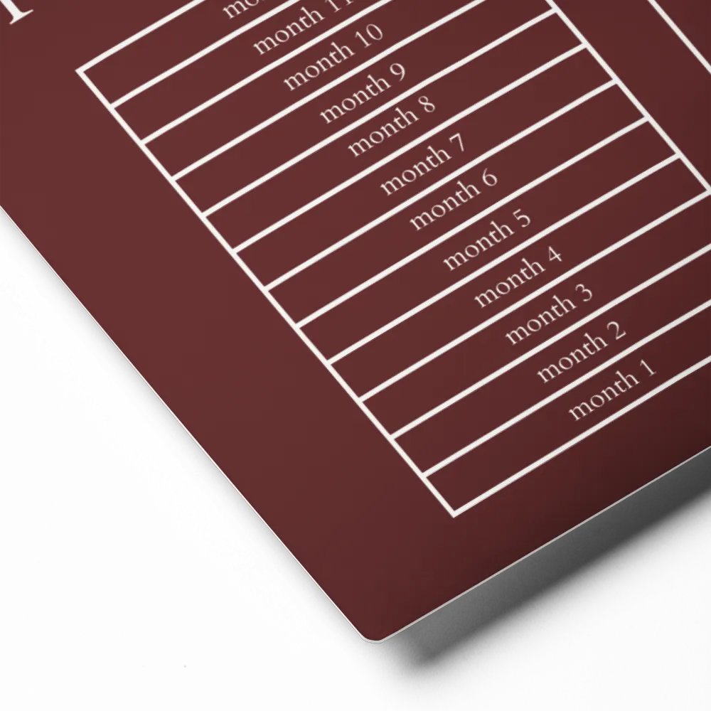 HIGHFALUTIN ANNUAL RENT TRACKER (white design 15) product image (2)
