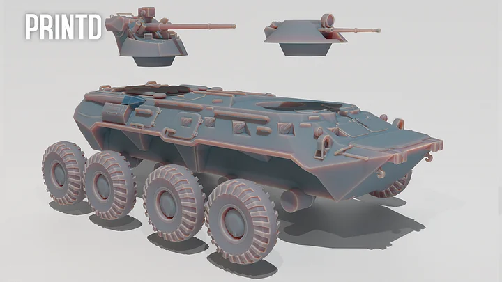 BTR-80/82 War Vehicle - Modern Warfare Wargame Hobby Resin Scale Models product image (2)