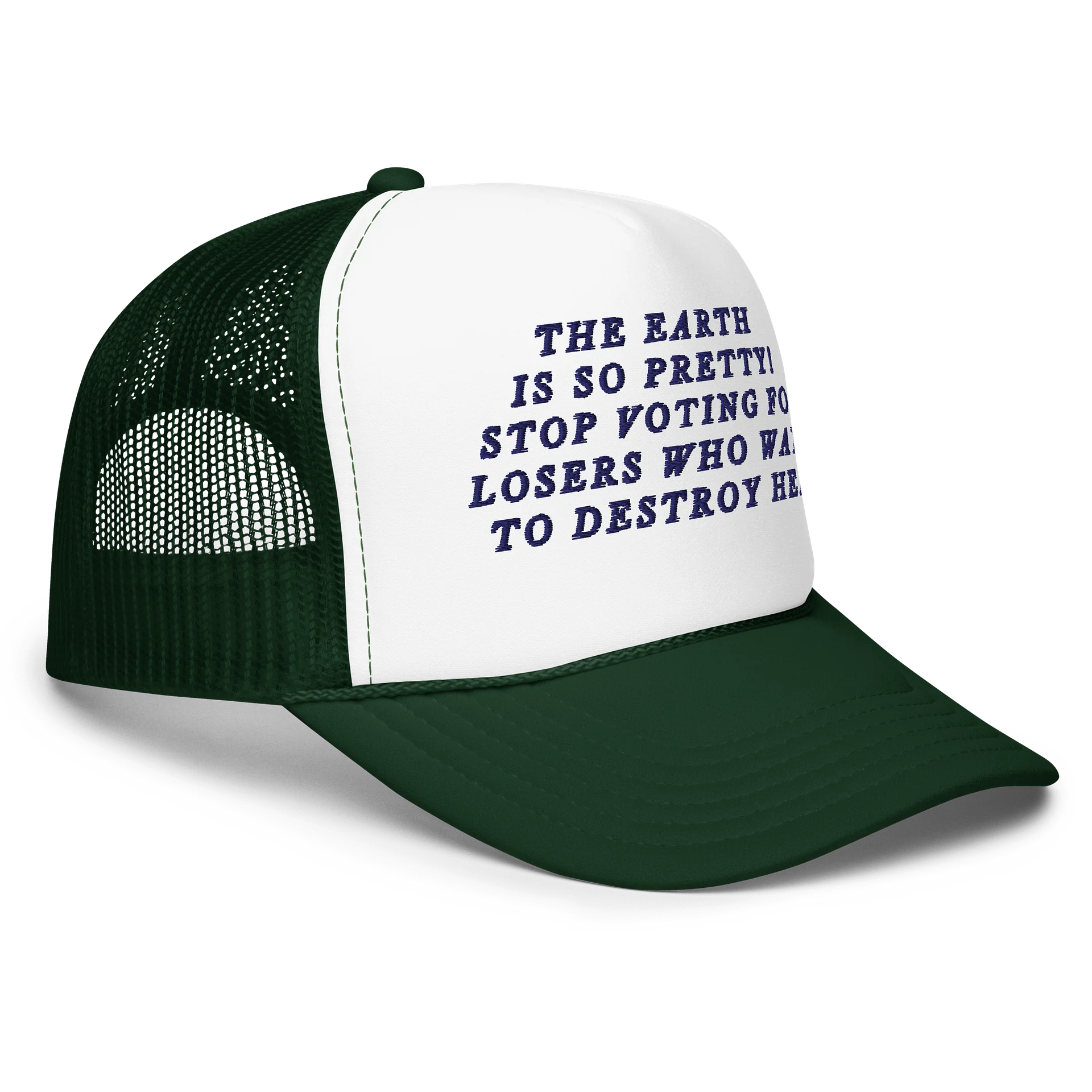 Pretty Earth Embroidered Trucker Hat product image (3)